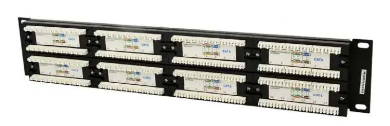 Picture of Gembird CAT.6 48 port patch panel with rear cable management  NPP-C648CM-001