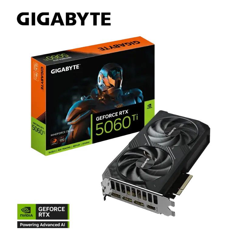 Picture of Gigabyte GeForce RTX™ 5060 Ti WINDFORCE OC 8G  GV‑N506TWF2OC‑8GD