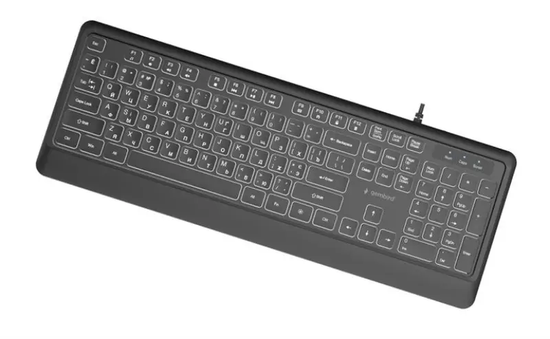 Picture of Gembird  Slim wired backlight keyboard, black,US  Layout  KB-UML-04