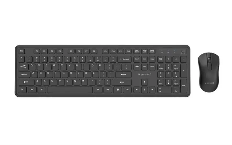 Picture of Gembird  Slim Pro Business wireless desktop set Black,US Layout KBS-WPS-01