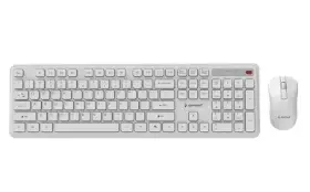 Picture of Gembird  Slim Pro Business wireless desktop set  white,US Layout  KBS-WPS-01-W