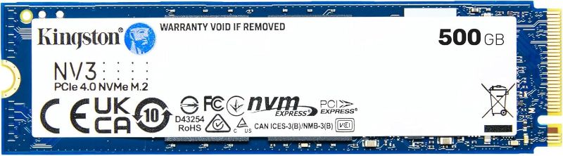Picture of Kingston NV3 500GB NVMe PCIe 4.0 x4 SSD  SNV3S/500G