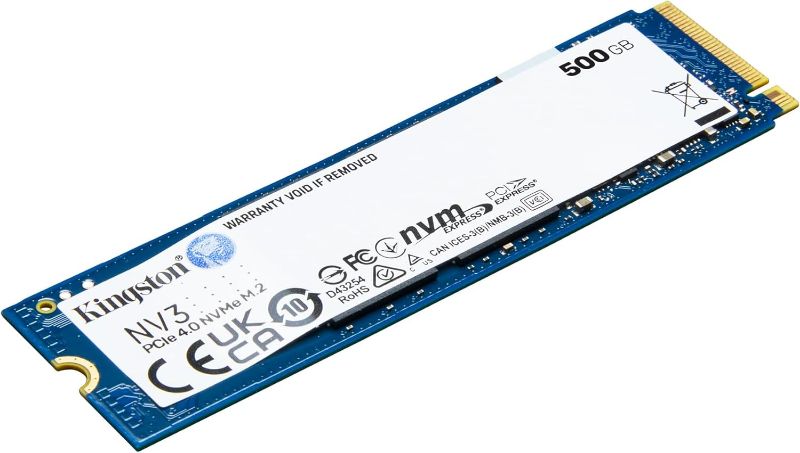 Picture of Kingston NV3 500GB NVMe PCIe 4.0 x4 SSD  SNV3S/500G