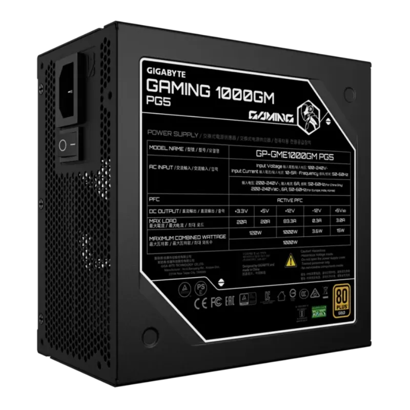 Picture of Gigabyte GP1000 PG5 1000W Power Supply
