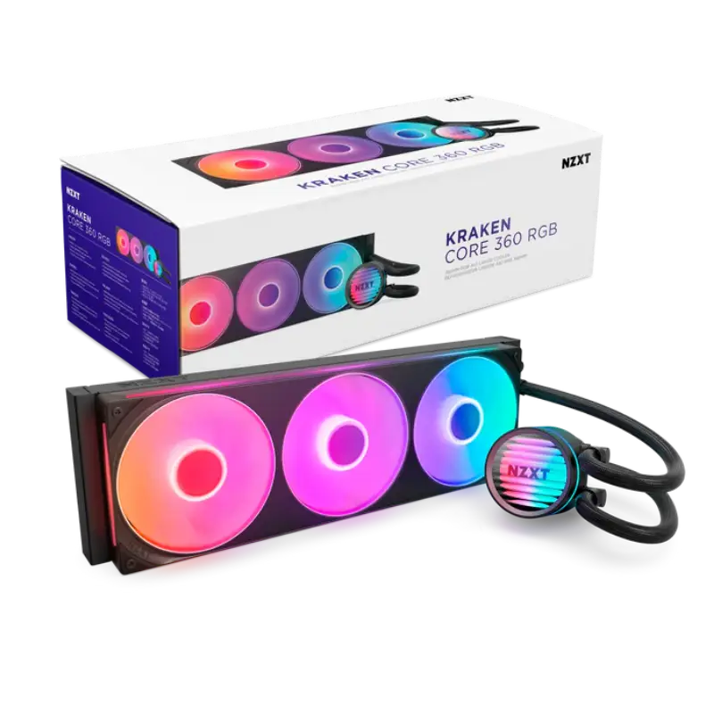 Picture of NZXT Kraken Core 360 RGB water cooler Intel LGA 1851/1700/1200/115x + AMD AM4/AM5 RL-KR36C-B1