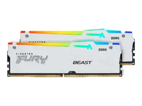 Picture of Kingston FURY Beast RGB 32GB (2x16GB) DDR5 5600MHz CL36 White XMP/EXPO KF556C36BWEAK2-32