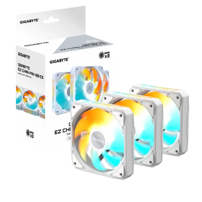 Picture of Gigabyte EZ Chain Fan 120 ICE – 3 Pack GP-GBT EZFAN1203 ICE