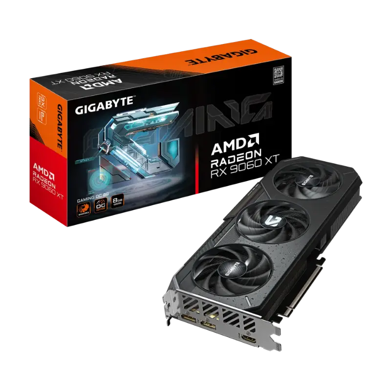 Picture of Gigabyte Radeon RX 9060 XT GAMING OC 8GB GV-R9060XTGAMING OC-8GD.