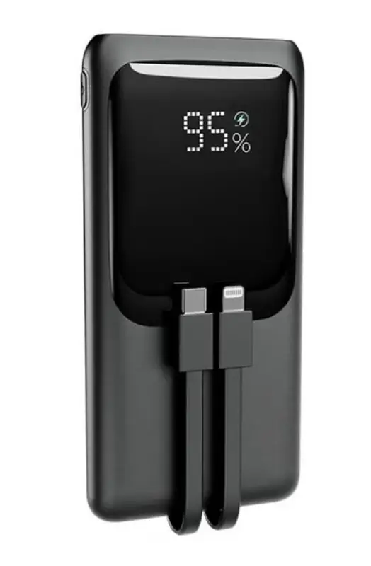 Picture of Gembird 20W Fast Charging Power Bank PB10-PD20-LCD-01 10000mAh Integrated Cables Black
